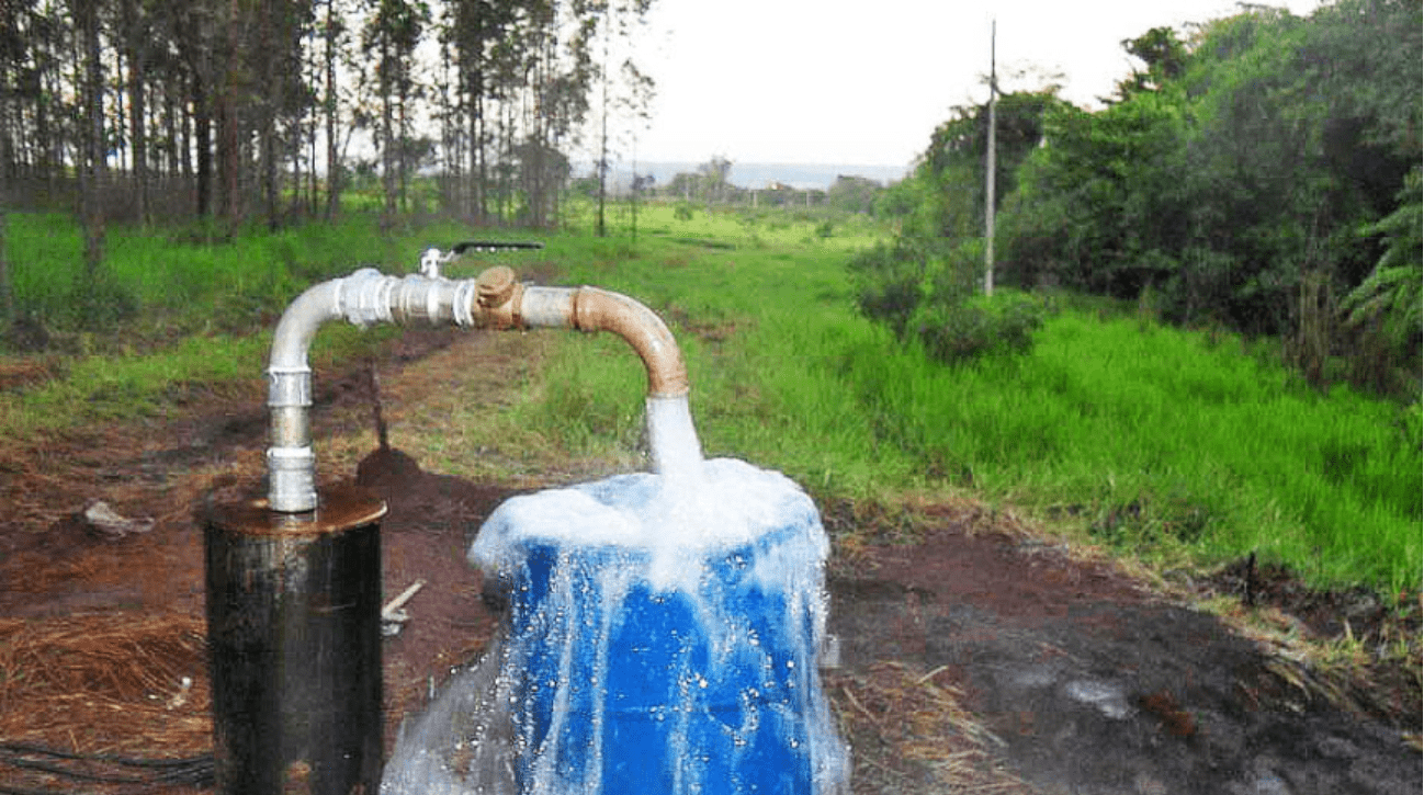 Com este estudo obtivemos 25mil litros de água por hora, em um local escasso!